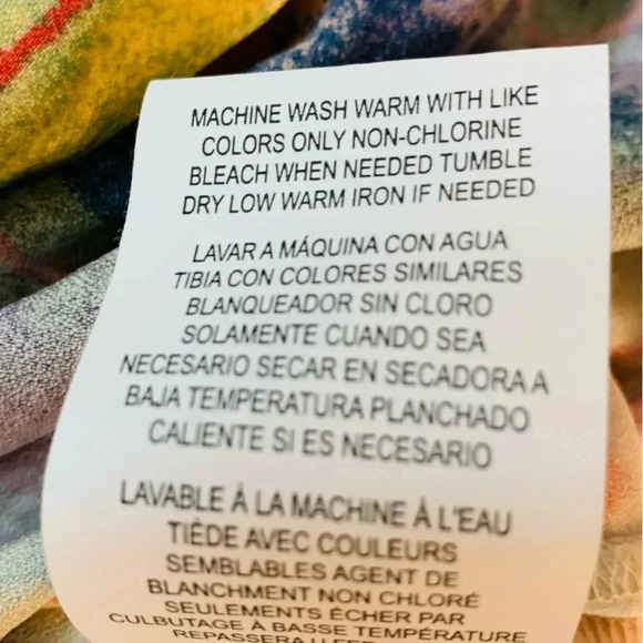 MELISSA MCCARTHY SEVEN7 Plus Size 2X Plaid Pastel Tunic Top Blouse Pockets - Picture 11 of 11